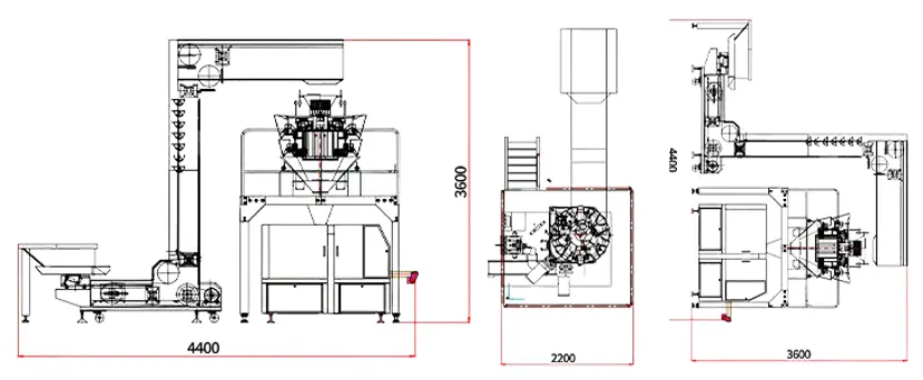 Envasadora vertical dimensiones