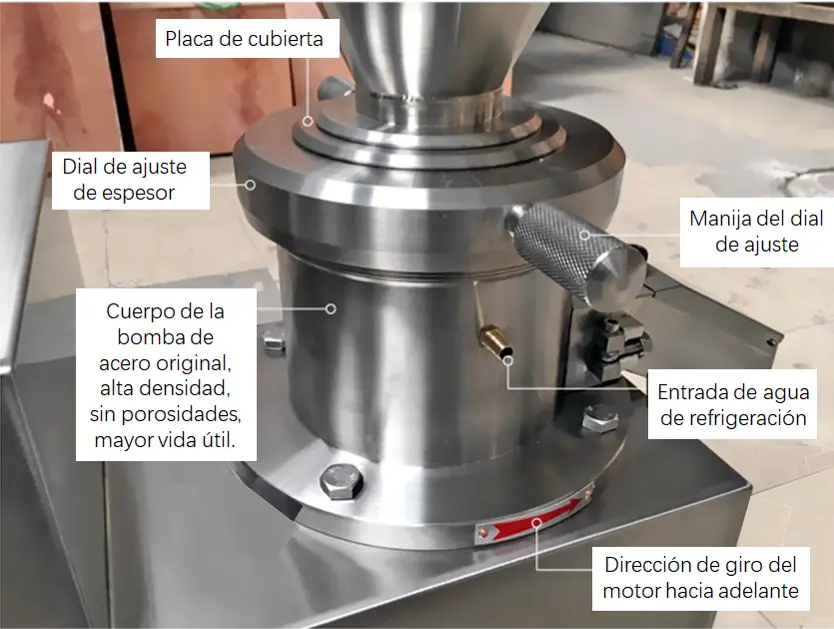 molino coloidal esquema detallado